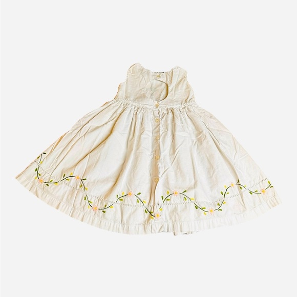 Willoughby Embroidered Floral 100% Cotton Keyhole Back Lined 3T White Dress - Picture 9 of 9